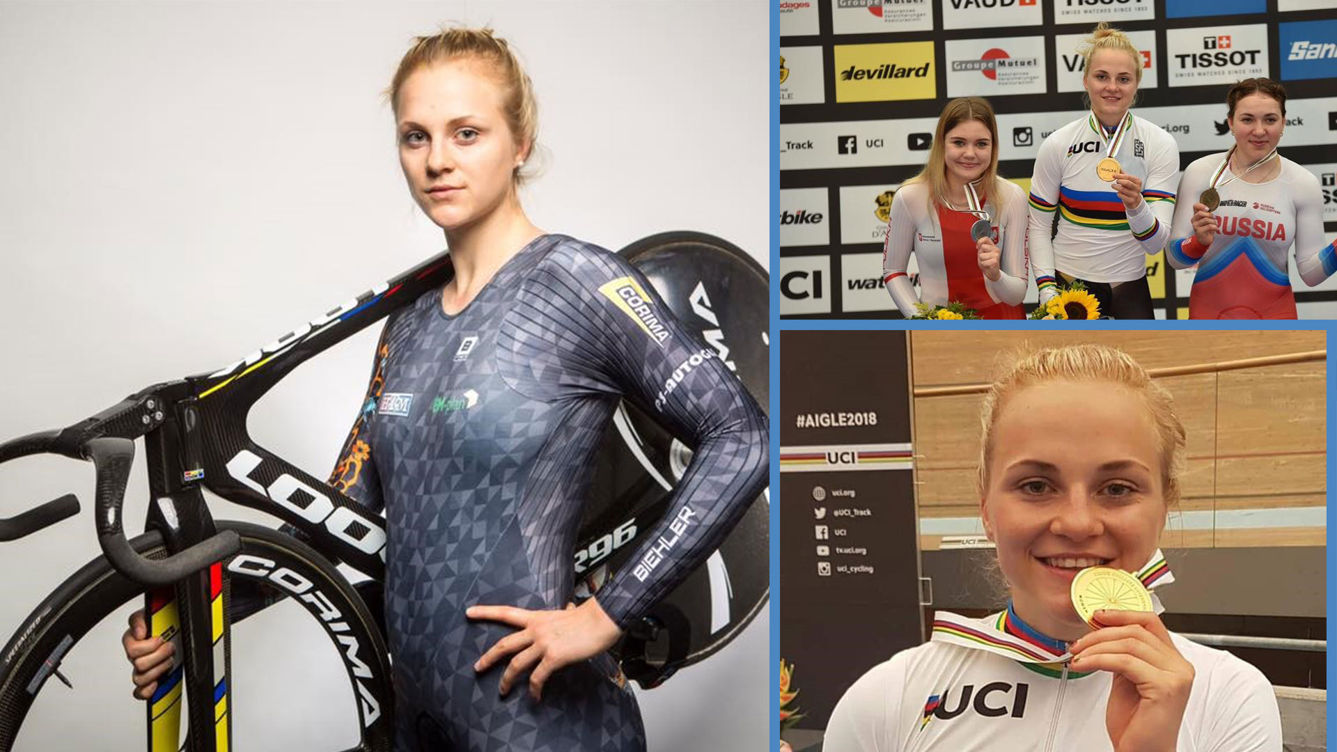 4 fache Weltmeisterin- Sprint, Keirin, Teamsprint u. 500m Zeitfahren mit Weltrekord