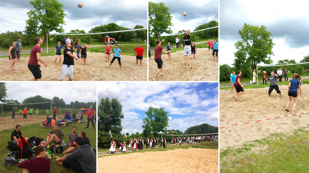 Bei wunderschönem Wetter, mitten auf der Festwiese